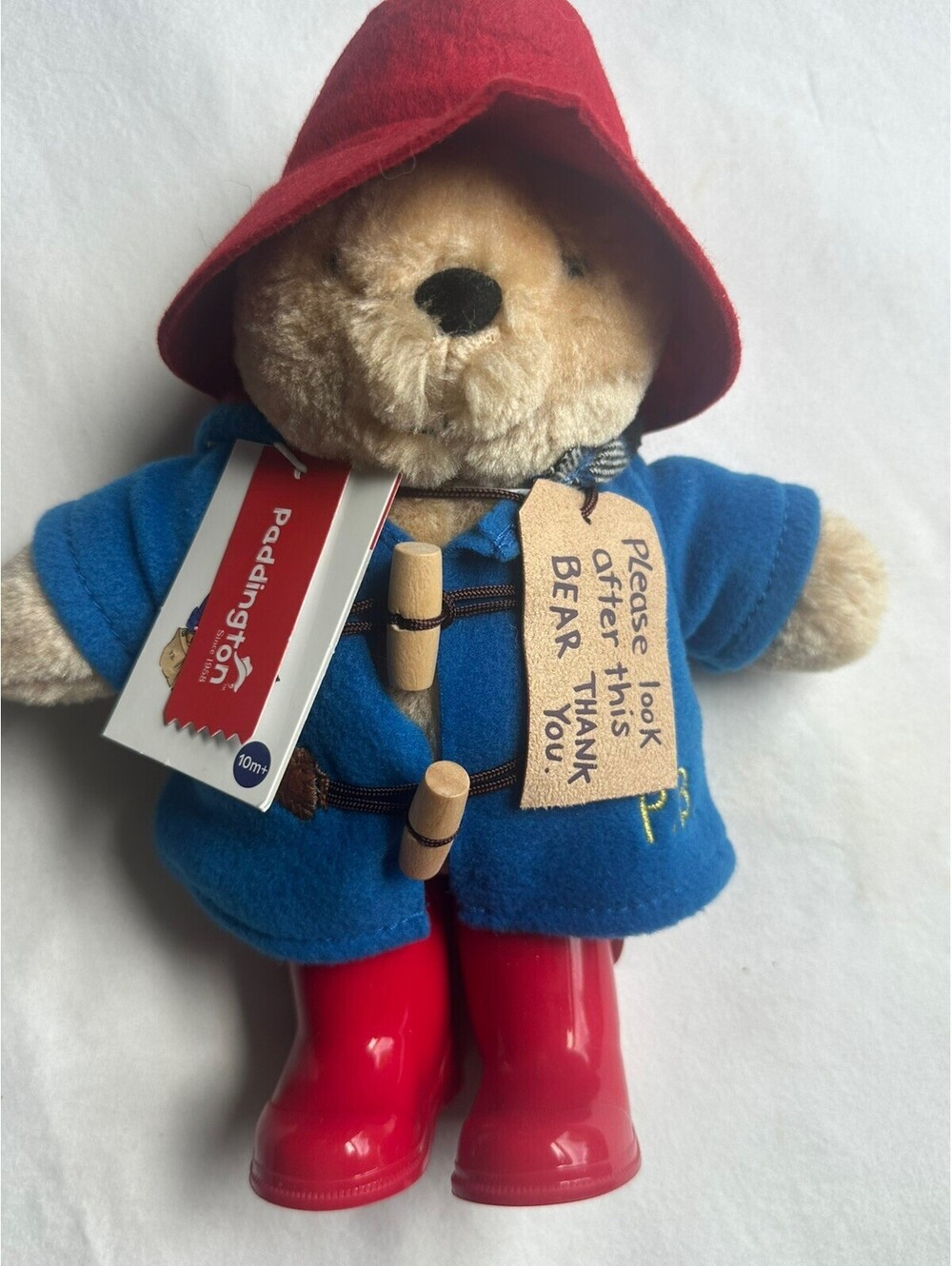 NEW Rainbow Designs Paddington Bear Blue Jacket Hat Rainboots Standing Plush